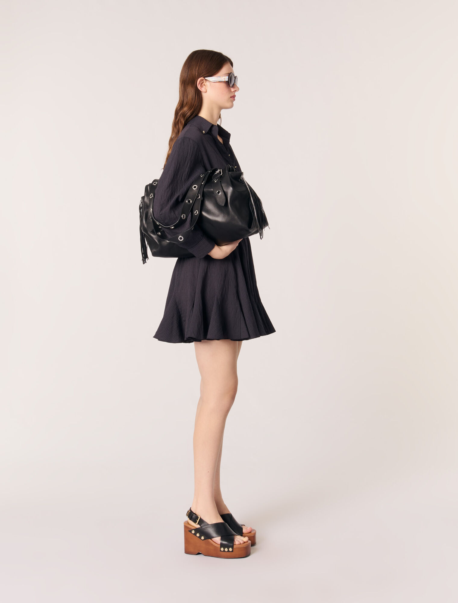 Kurzes Crêpe-Kleid