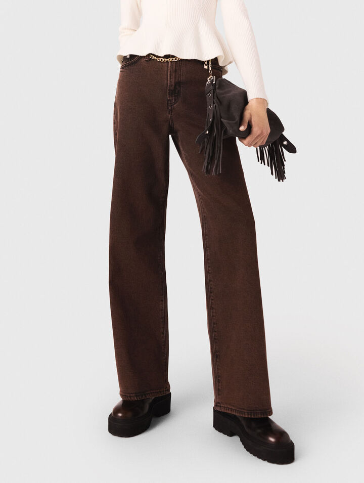 Bootcut-Jeans mit Kette