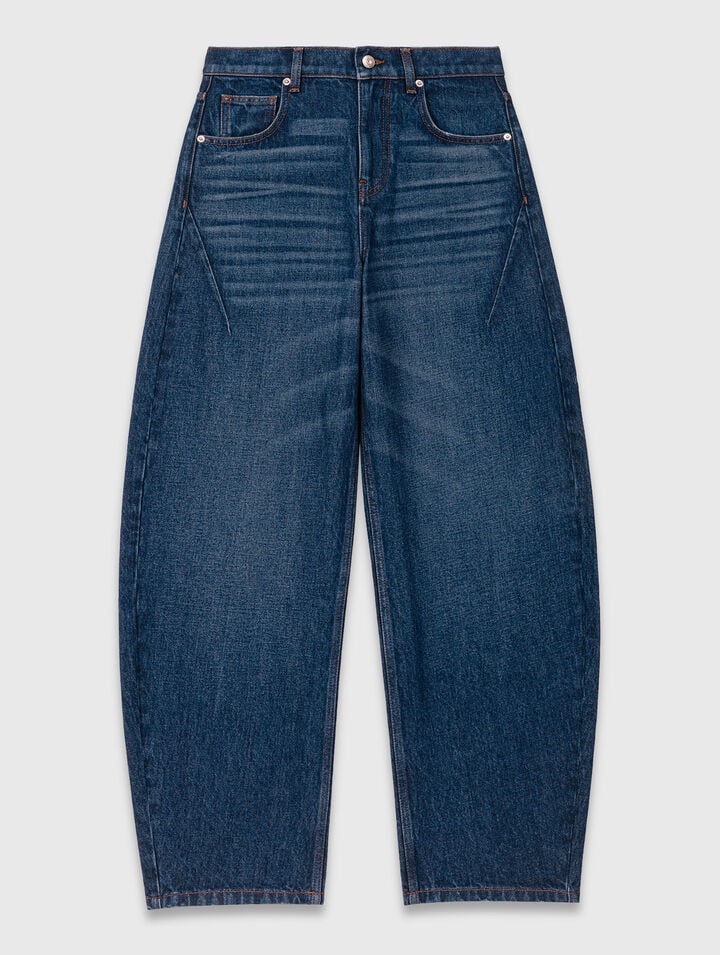 Balloon-Jeans mit Martingal
