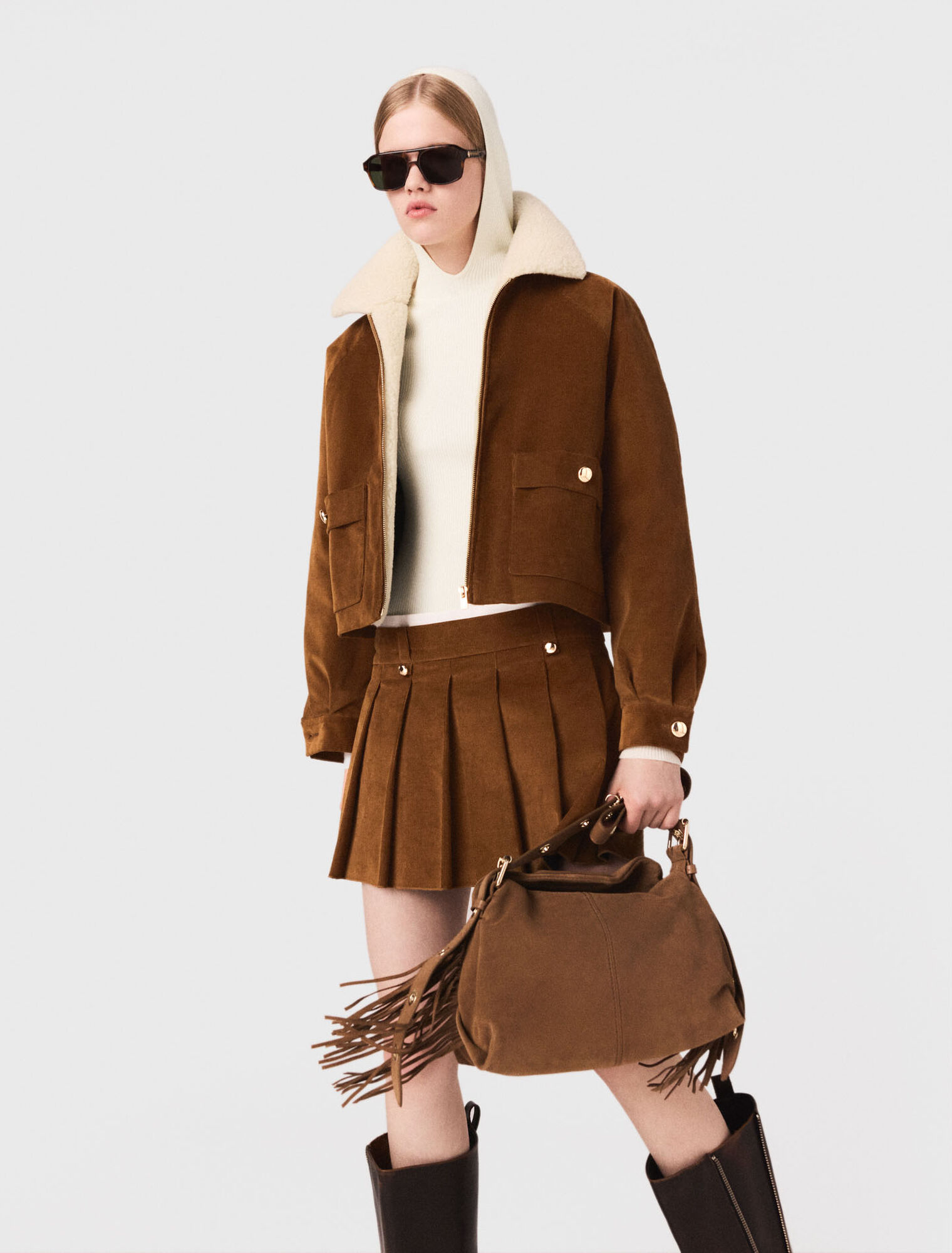 Kurze Cordjacke