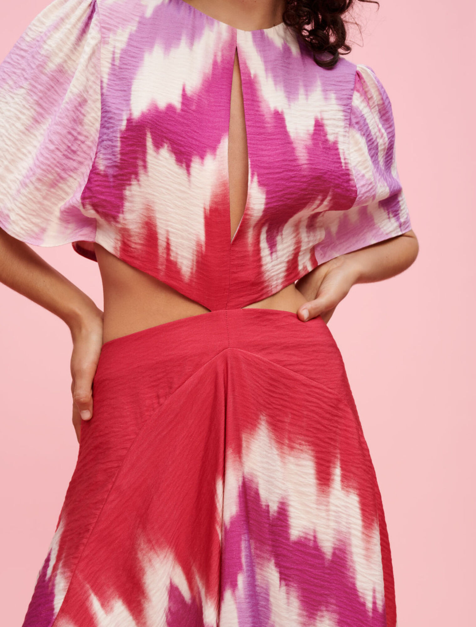 Tie and Dye asymmetrisches Kopftuchkleid