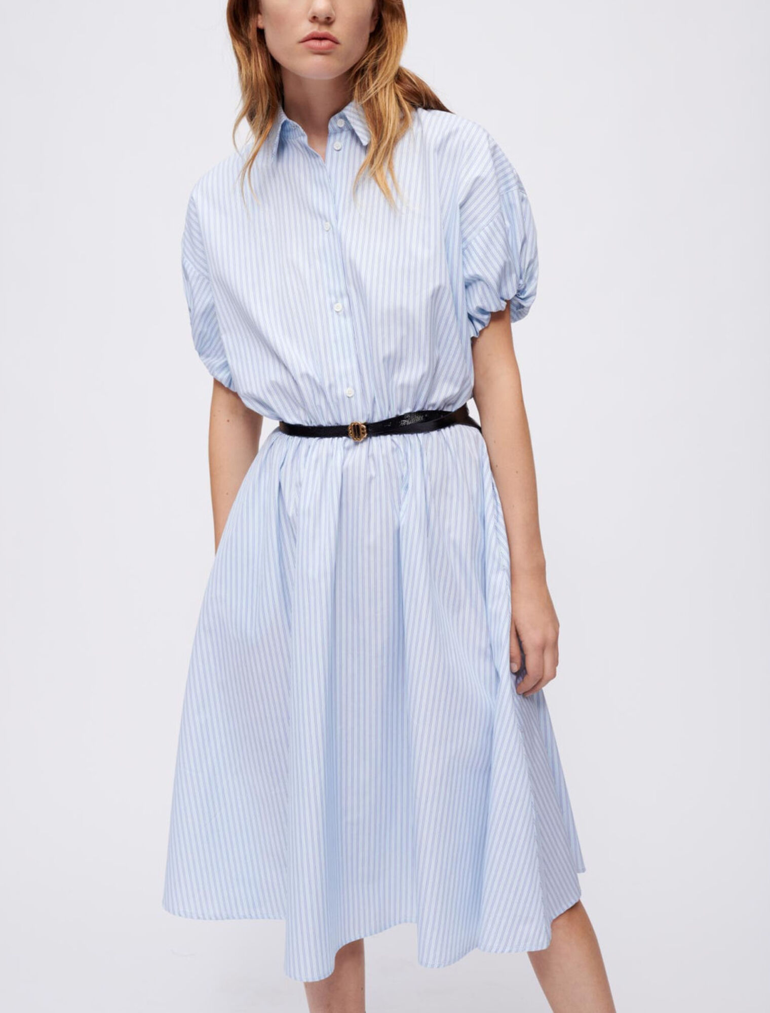 Gestreiftes Hemdblusenkleid