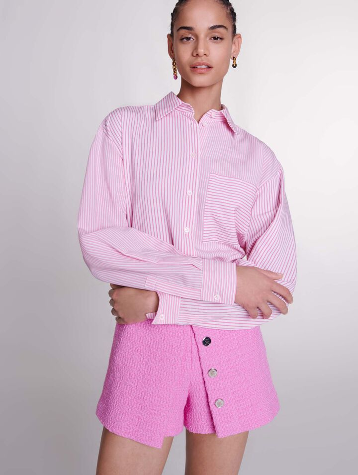 Tweed-Shorts mit Schößchen