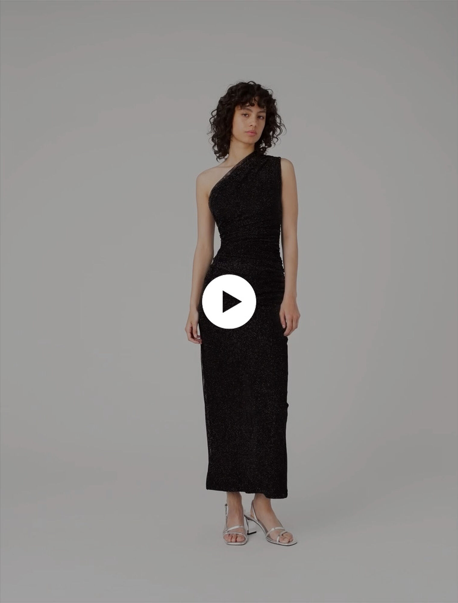 Asymmetrisches Kleid mit Strass