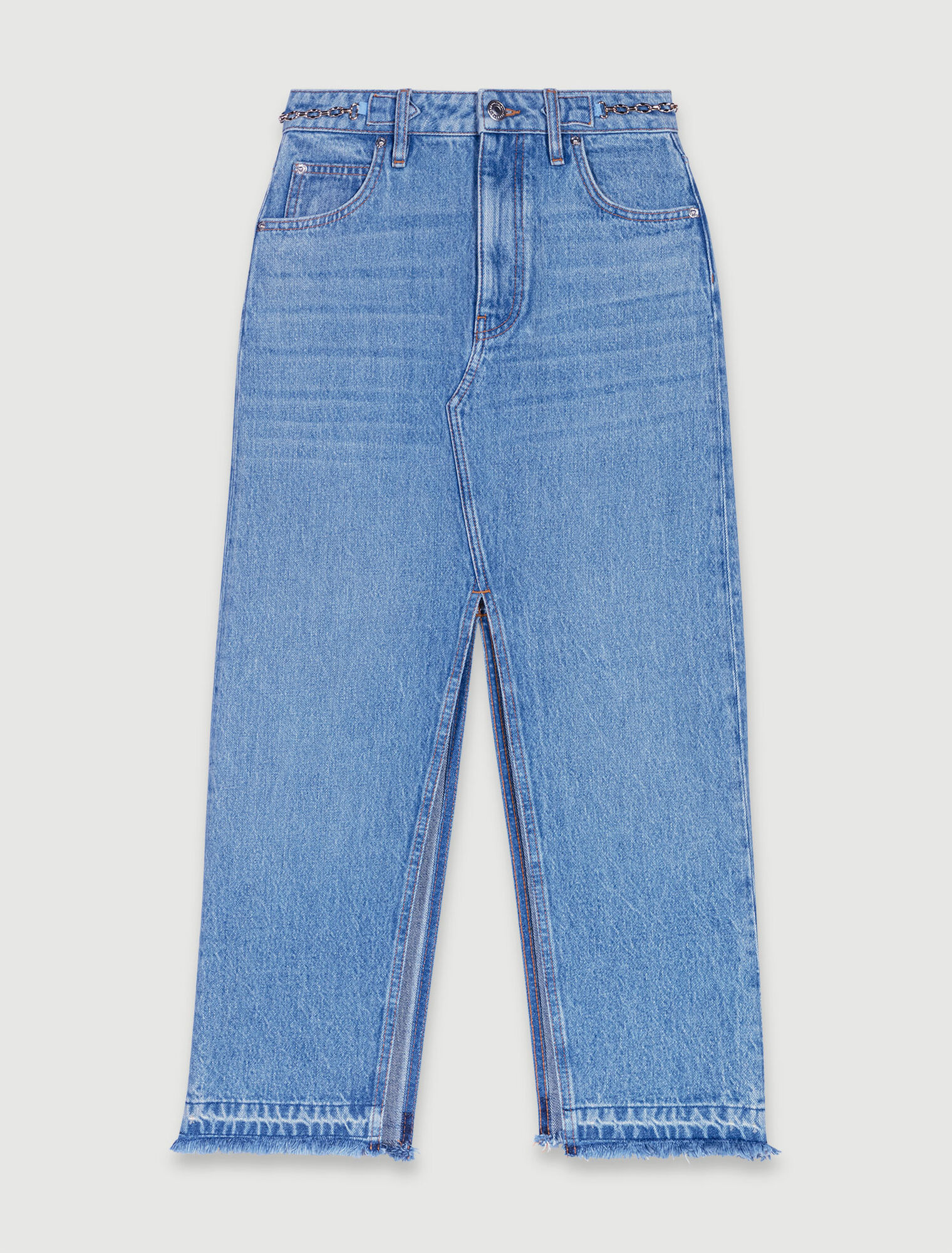 Langer Jeansrock
