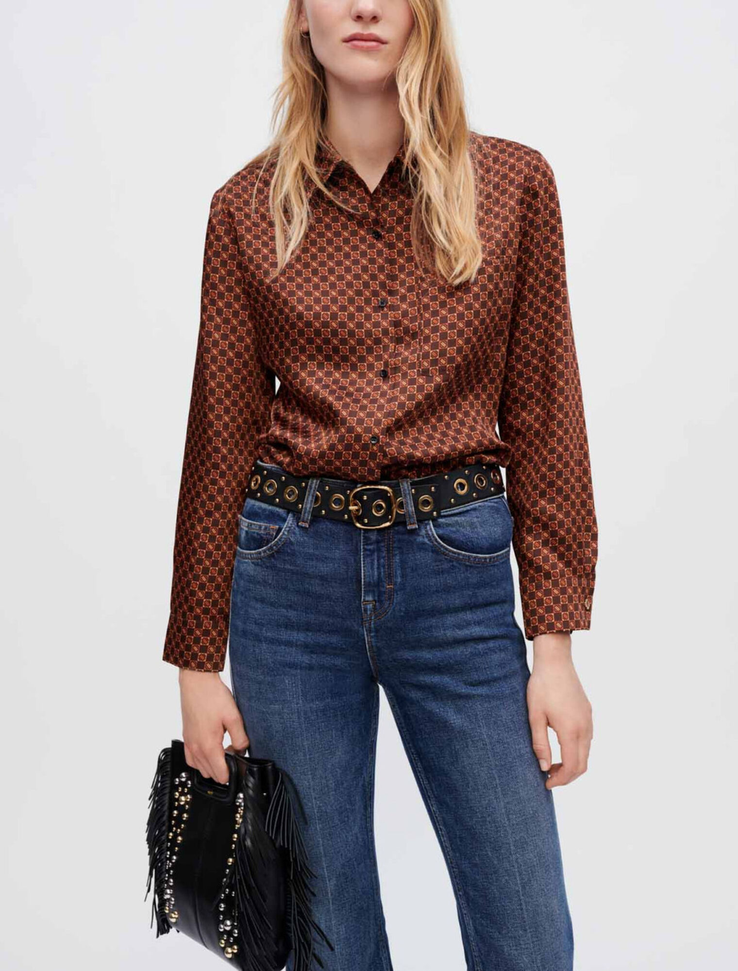 Bedrucktes Satinhemd mini Clover