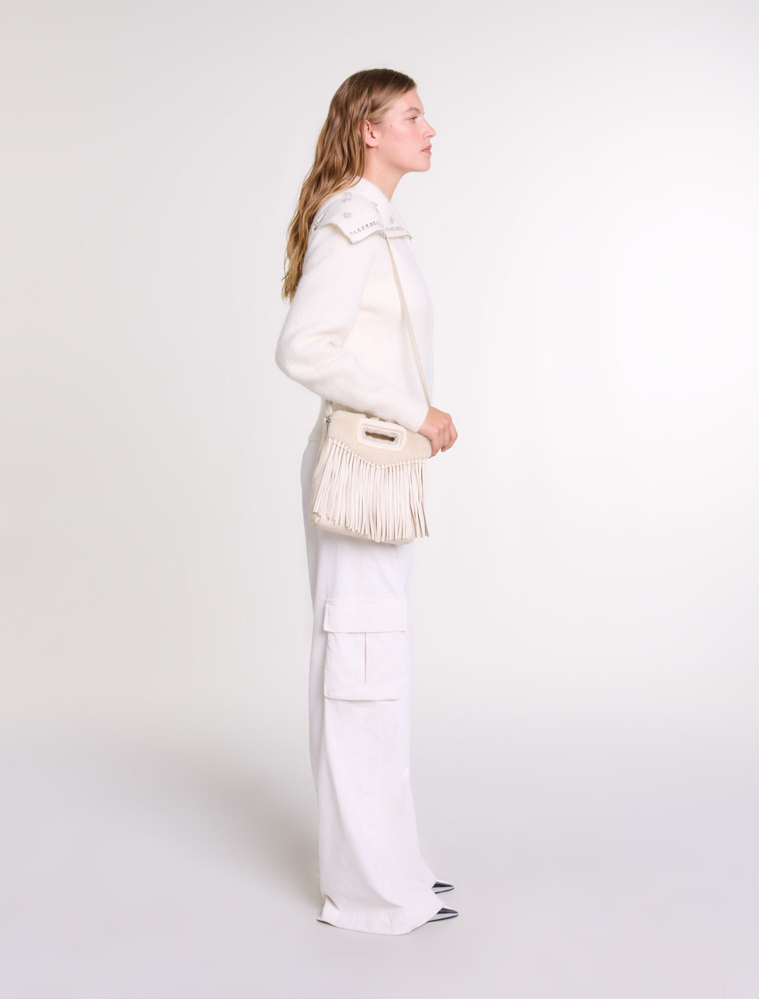 Cardigan mit Schmuckkragen