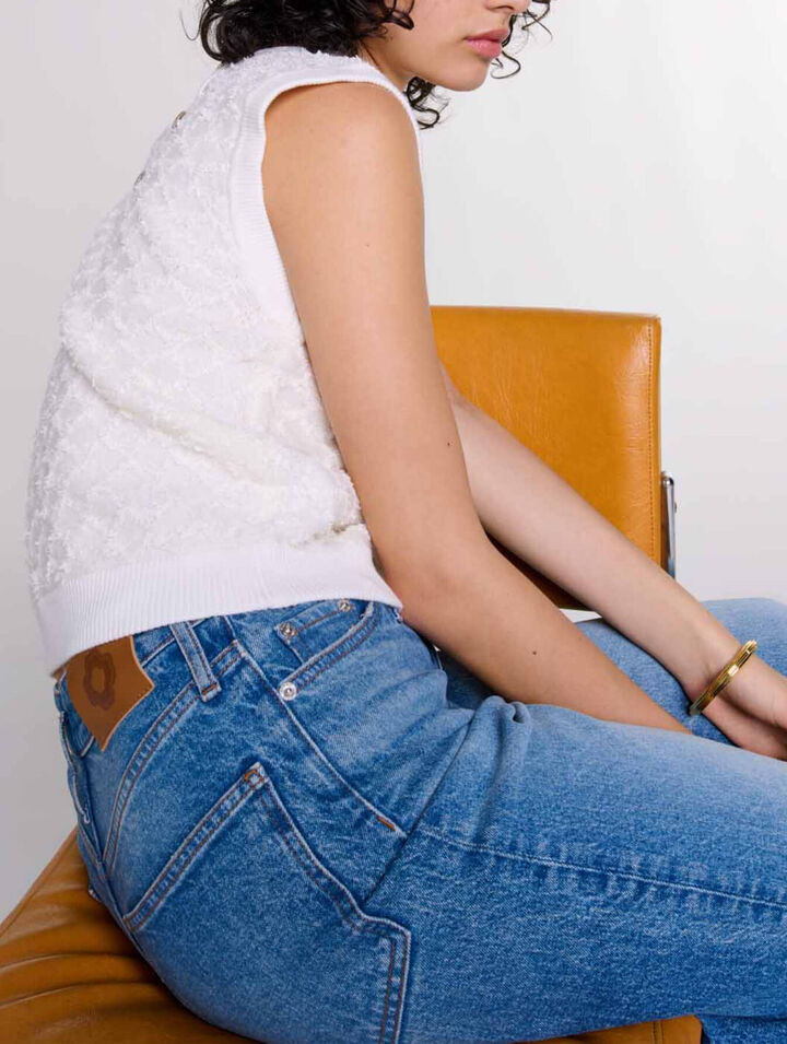 &Auml;rmelloser Strickpullover