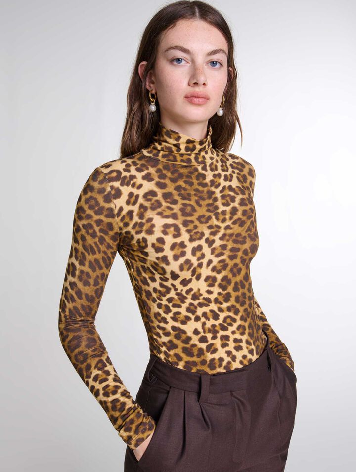 Pullover mit Leopardenprint