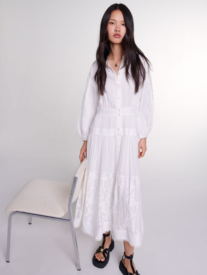 Kurzes Baumwollkleid mit Patchwork