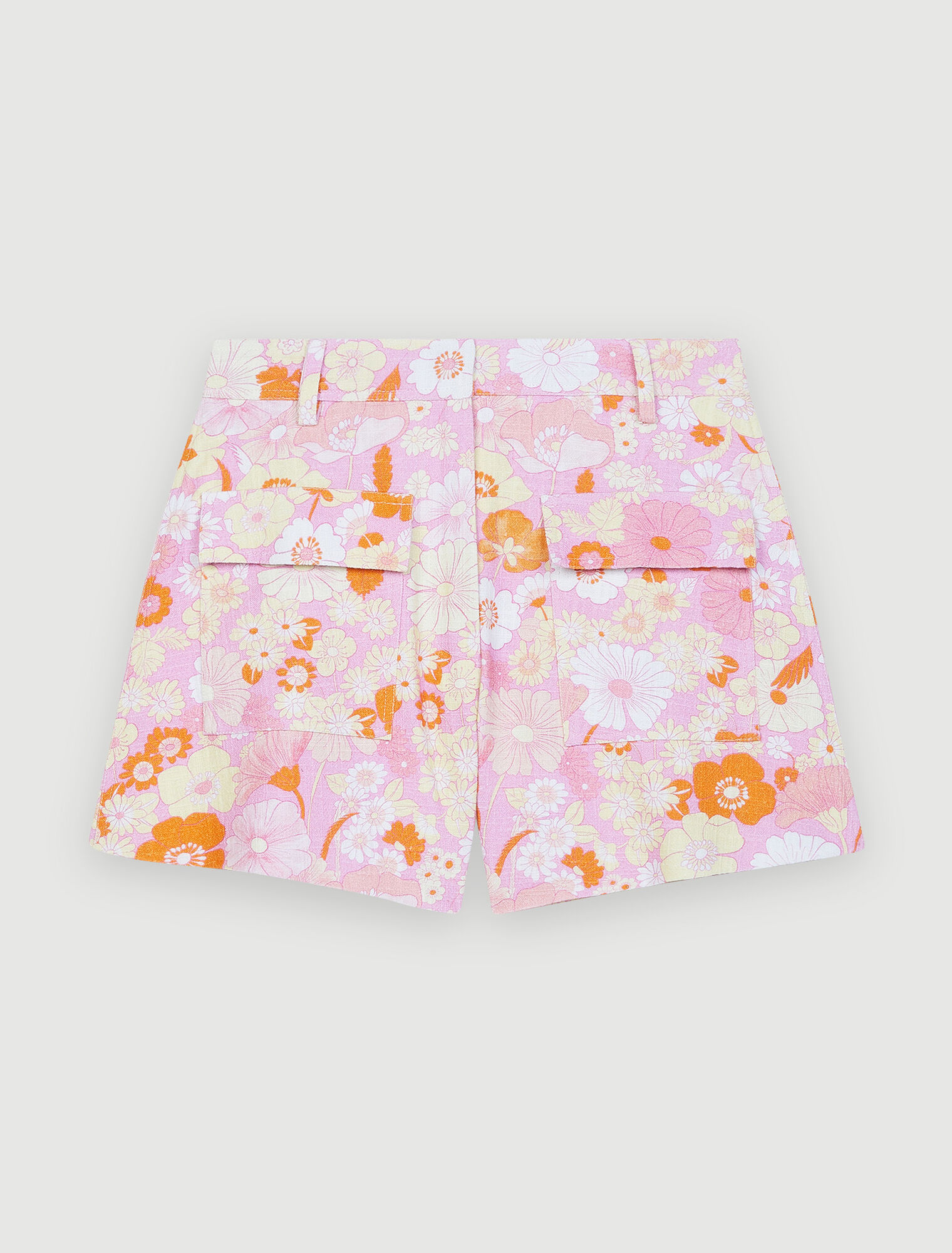 Shorts mit Flower-Power-Print