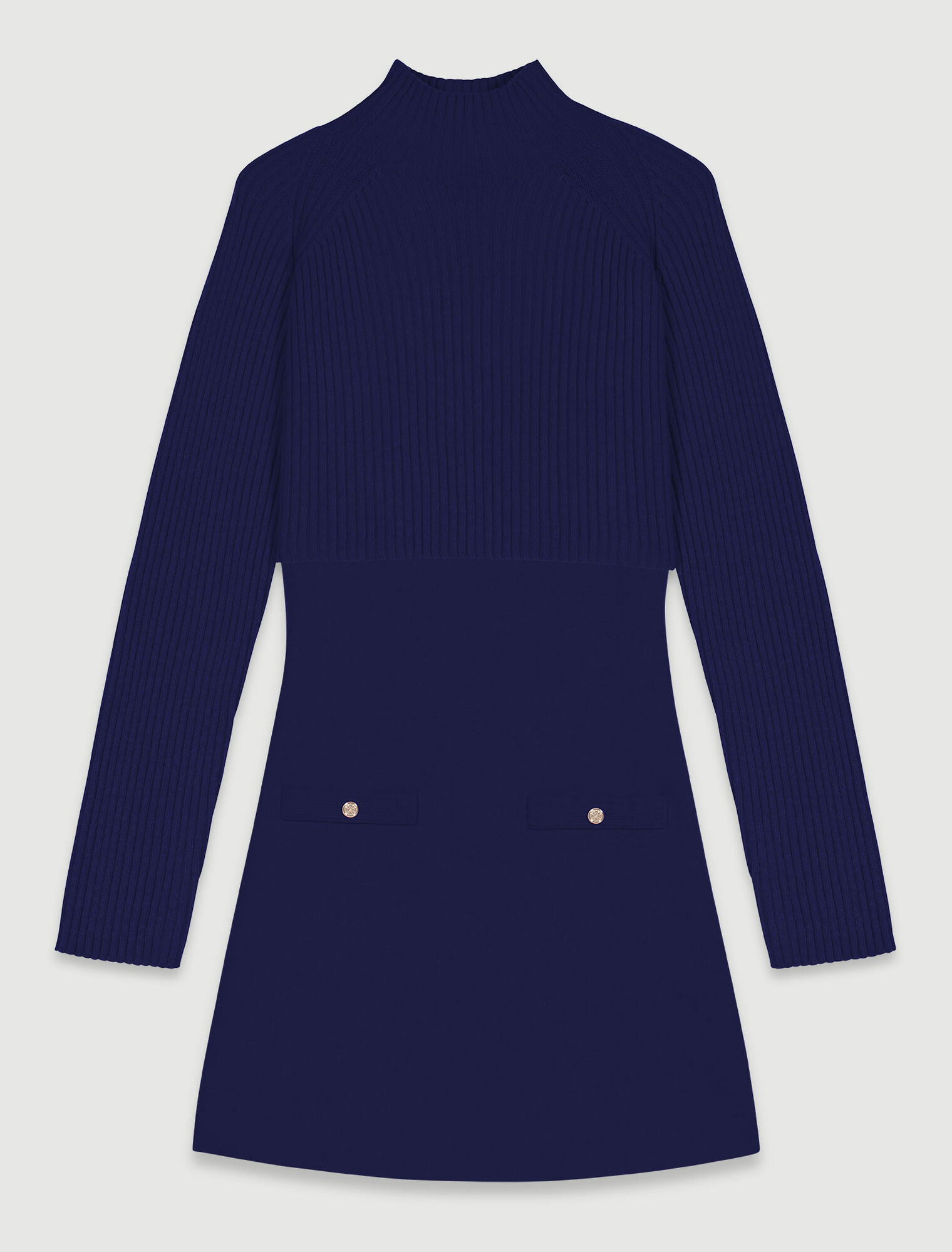Kurzes 2-in-1 Strickkleid