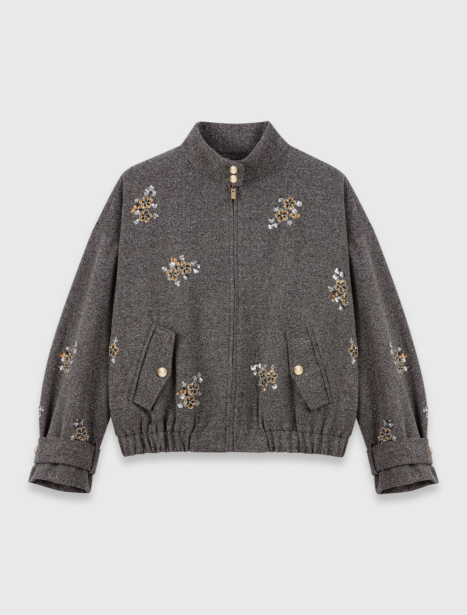 Bestickte Bomberjacke