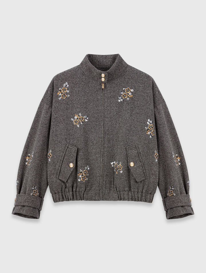 Bestickte Bomberjacke