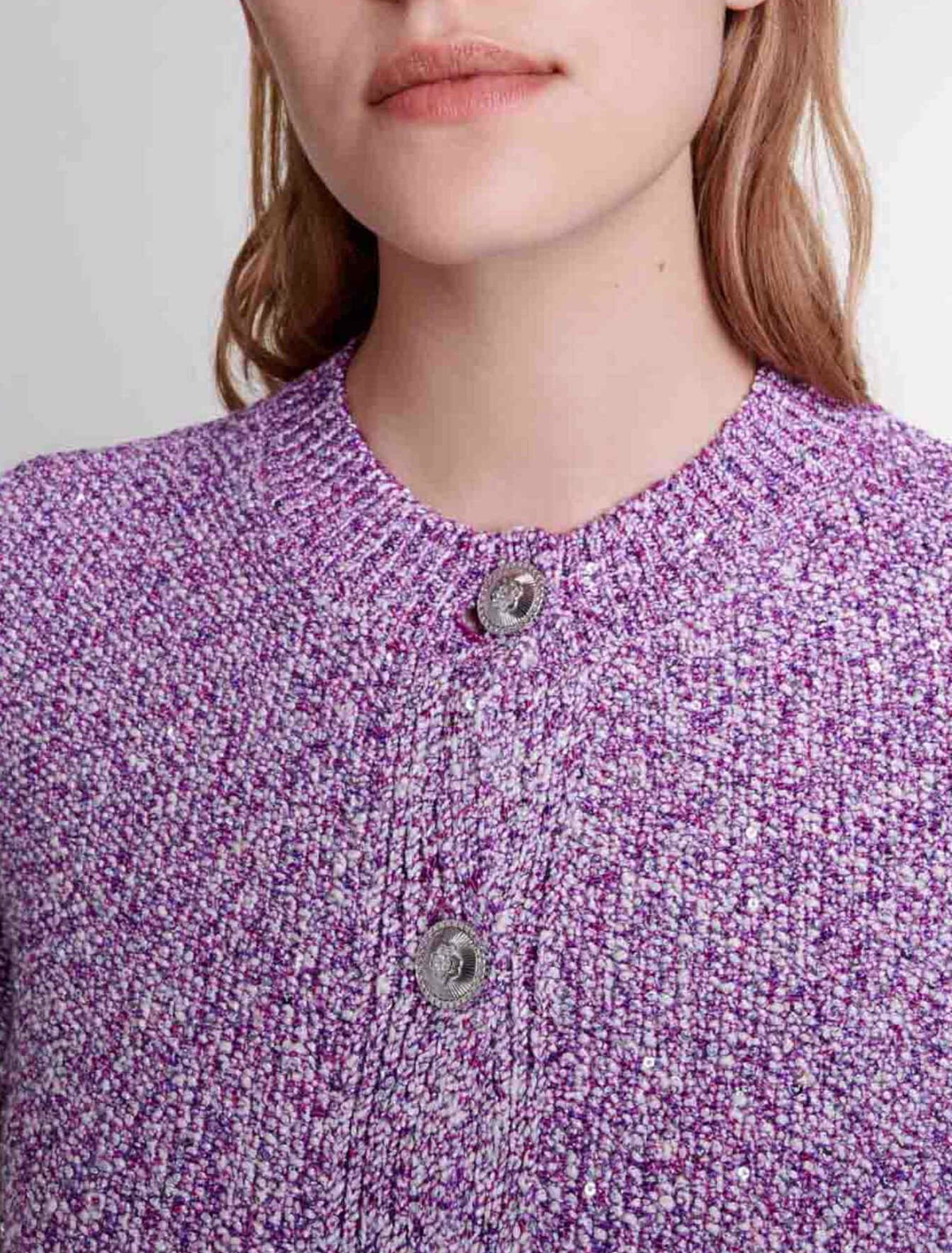 Strick-Cardigan mit Pailletten