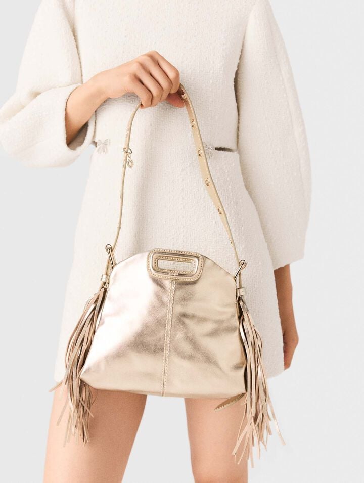 Miss M mini Tasche aus Metallicleder