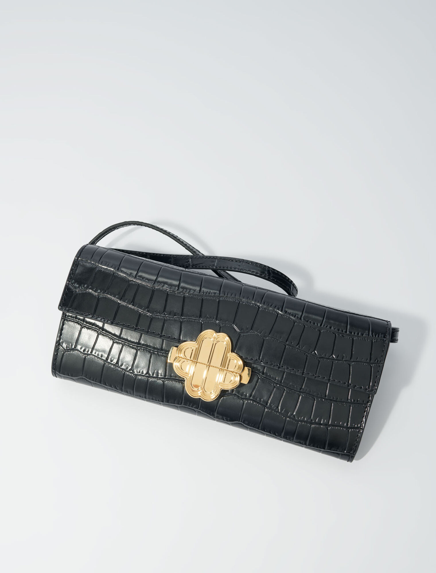 Ledertasche mit Krokoprägung