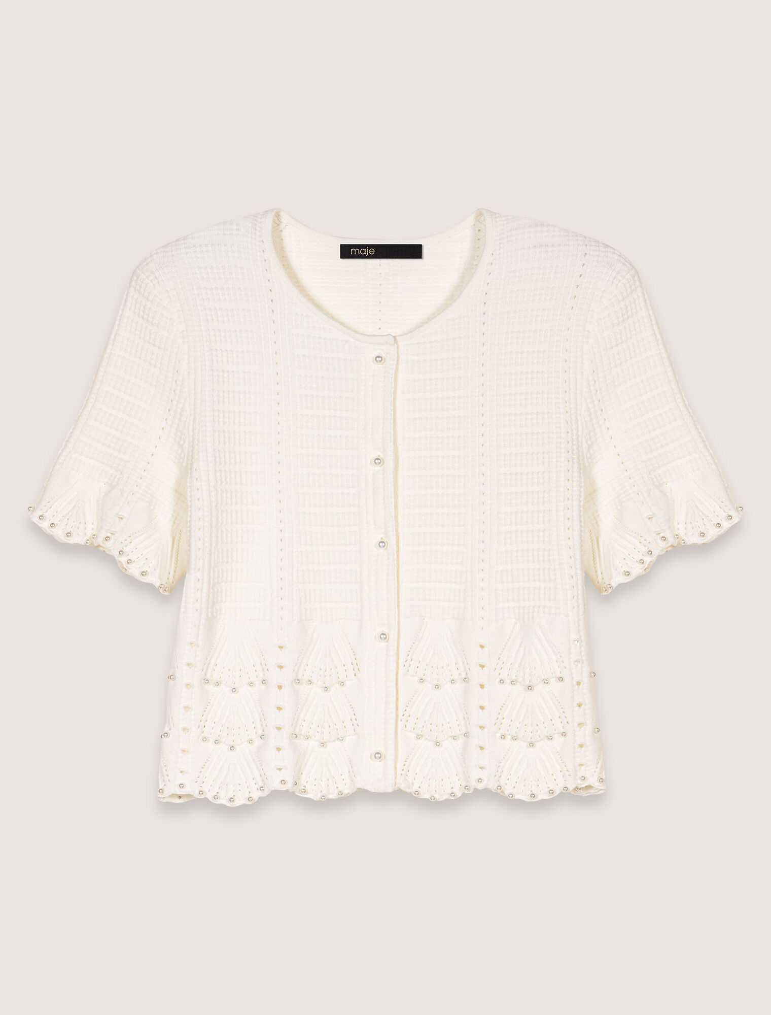 Cardigan aus Pointelle-Strick