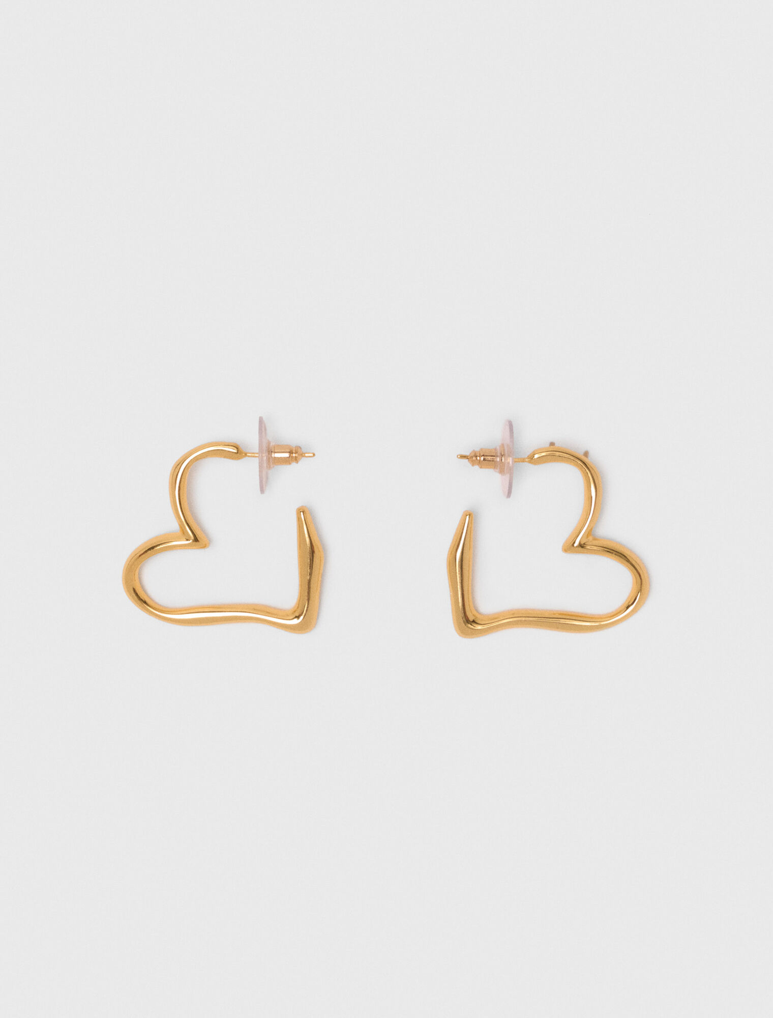 Herz-Creolen aus Messing, gold