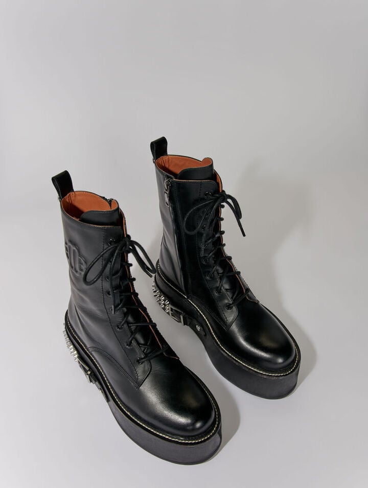 Ranger-Stiefeletten mit Punkdetails