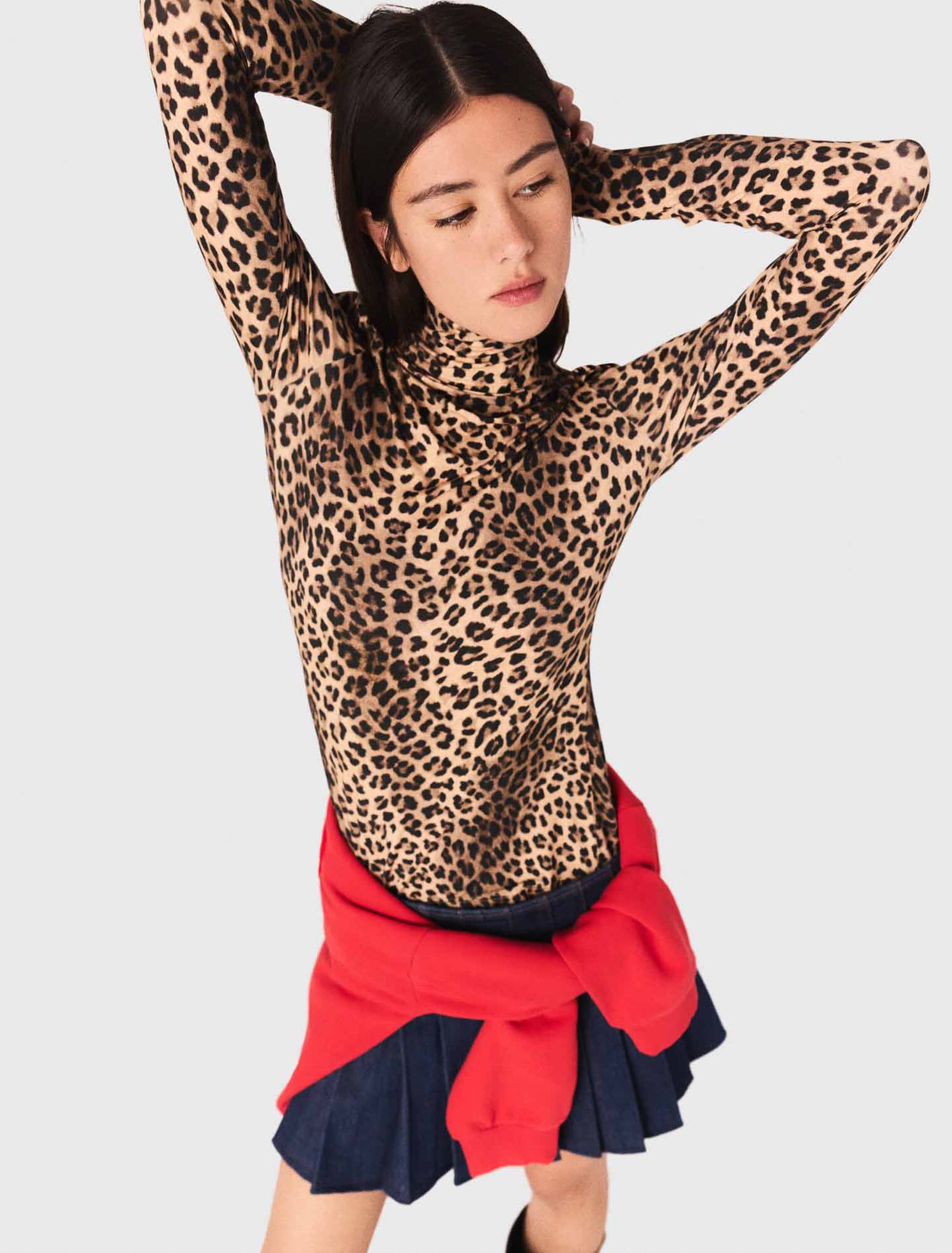 T-Shirt mit Leopardenprint
