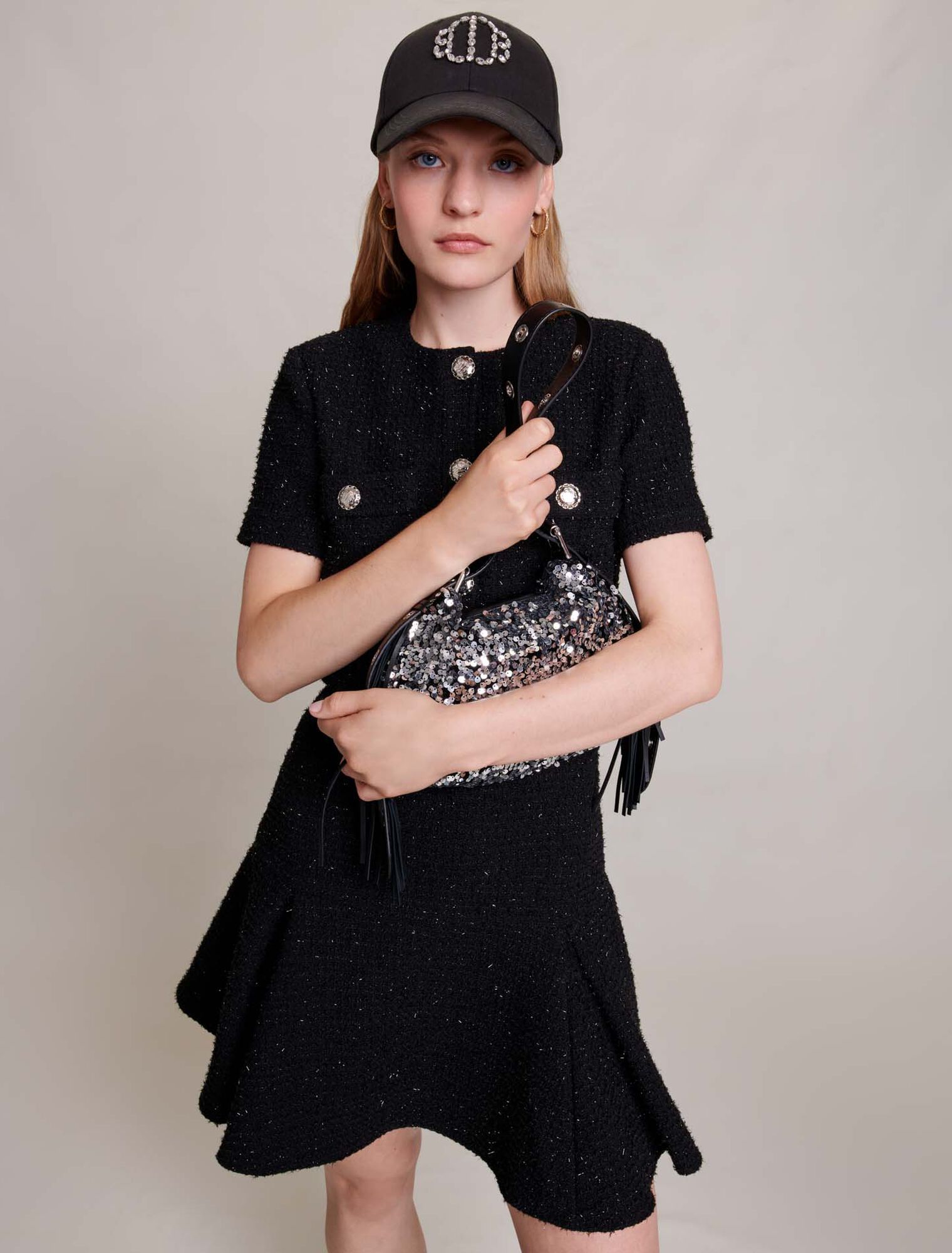 Kurzes Kleid aus Tweed