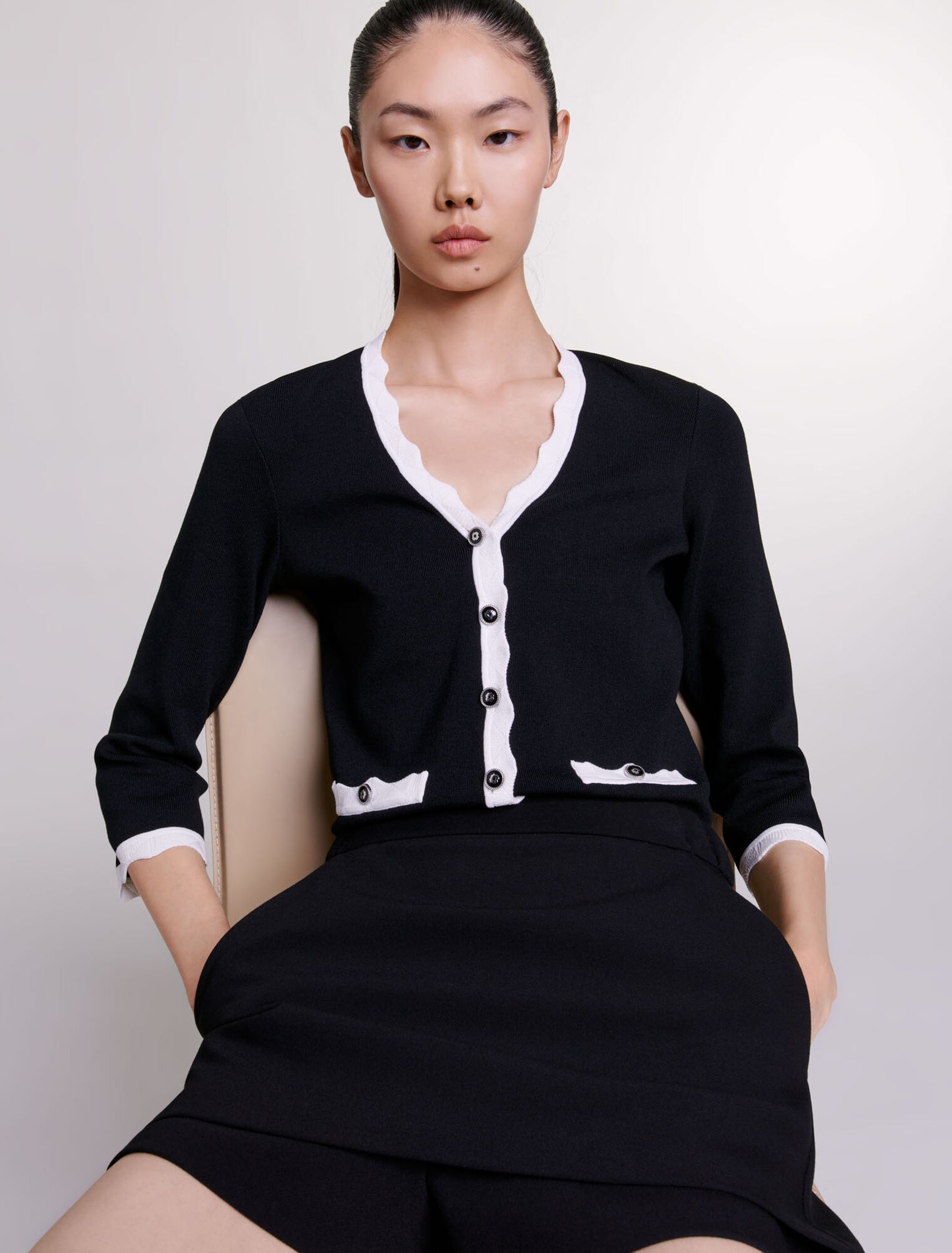 Zweifarbige Cardigan