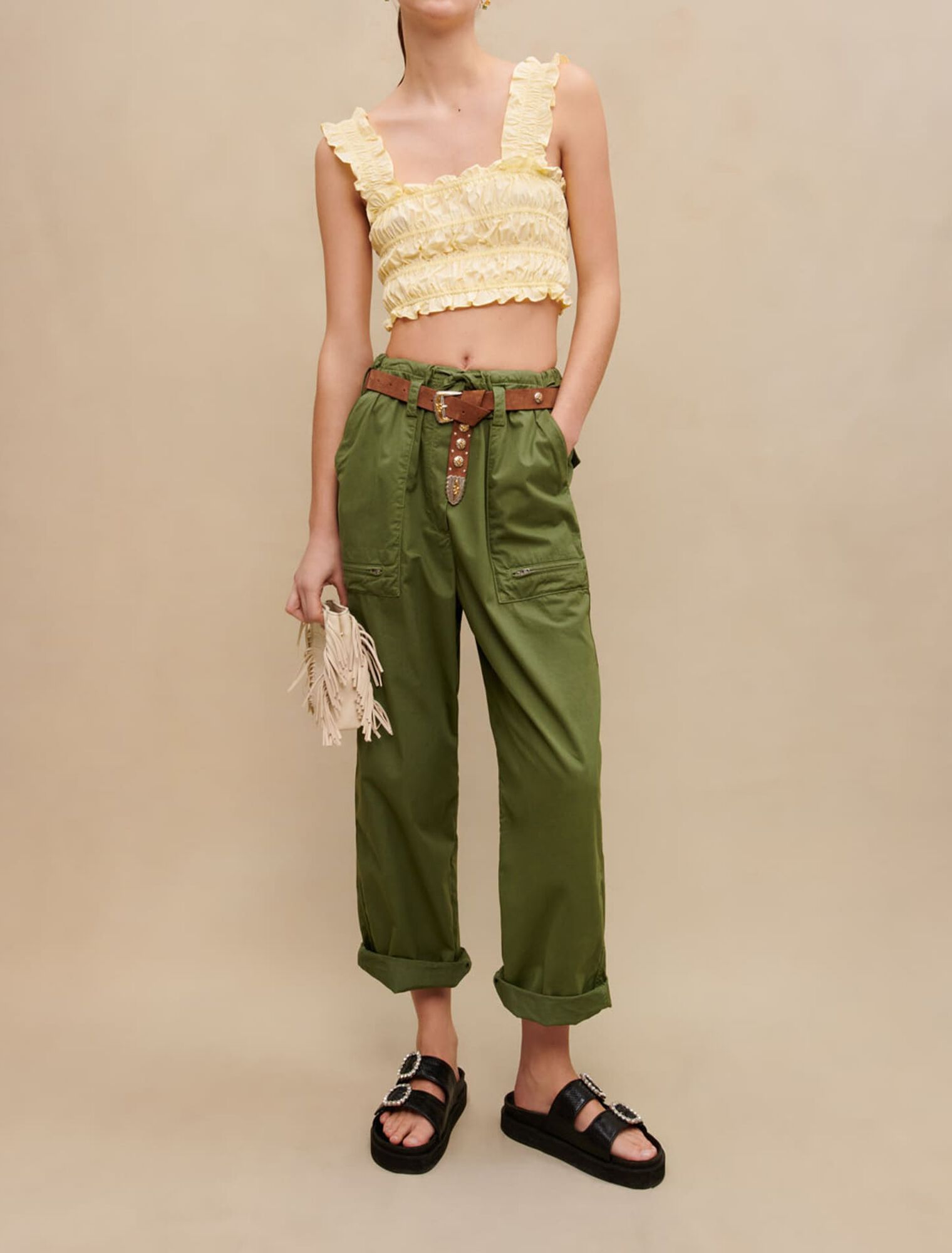 Kurzes Top mit Volants