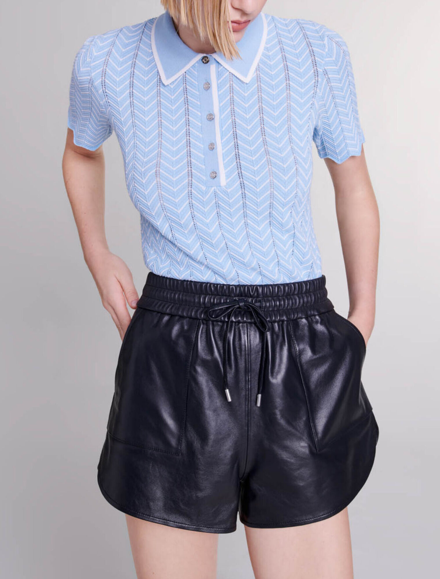 Shorts aus Leder