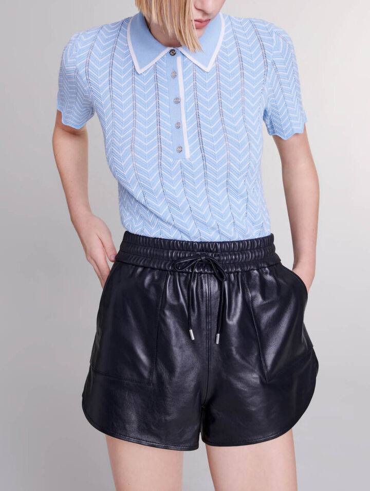 Shorts aus Leder
