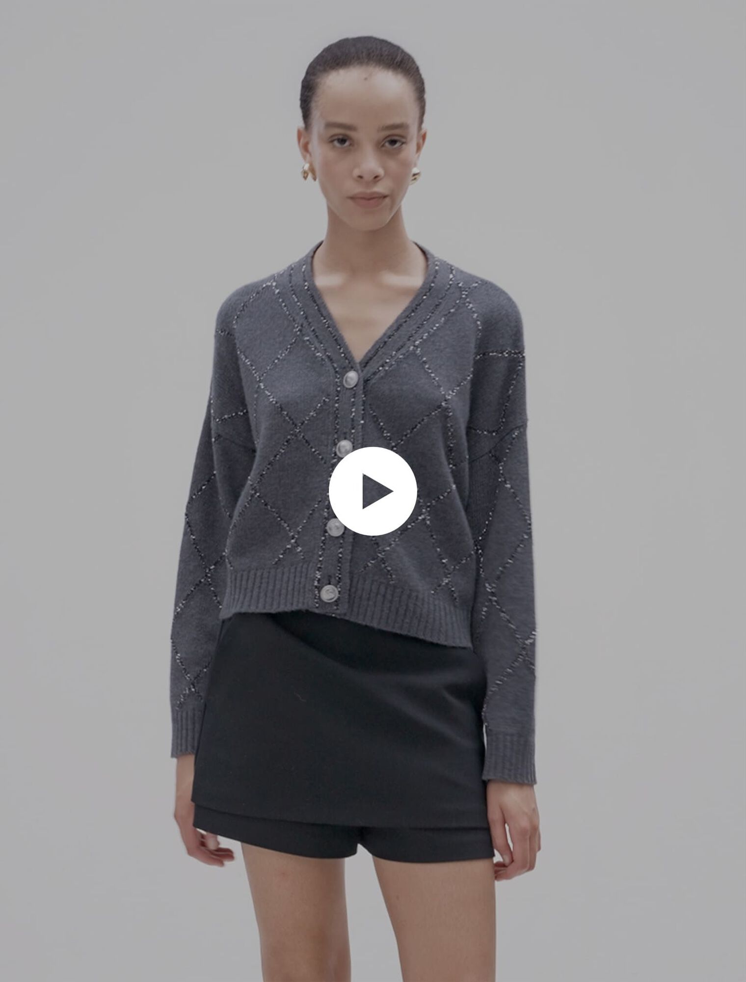 Strickjacke mit Pailletten