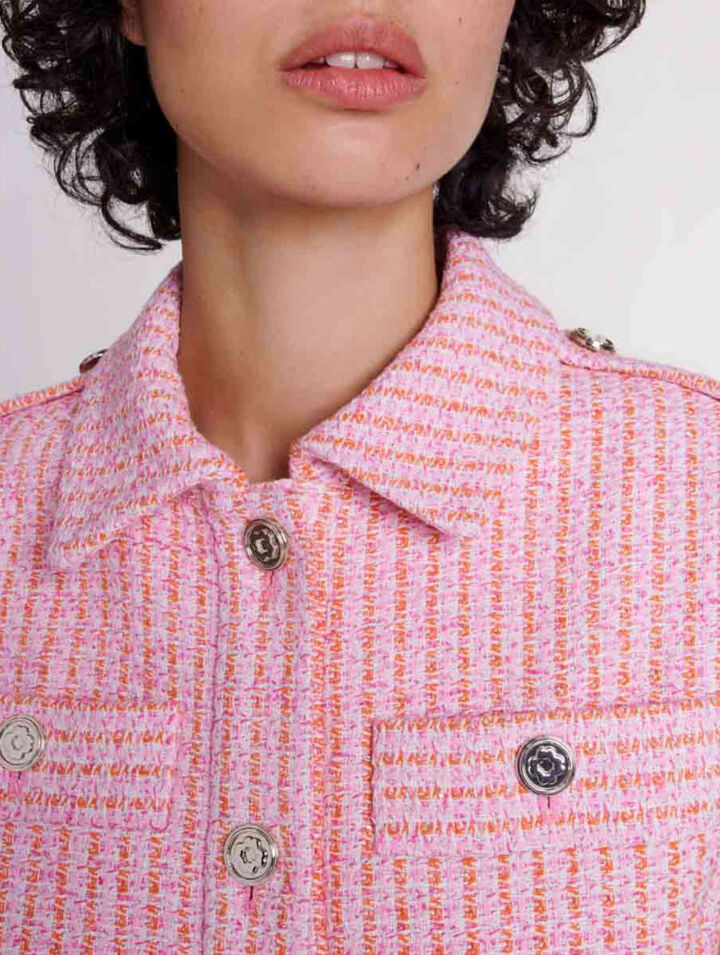 Ärmellose Jacke aus Tweed