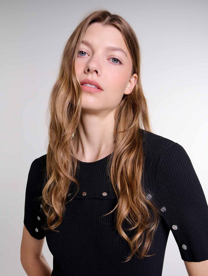 Langes Strickkleid