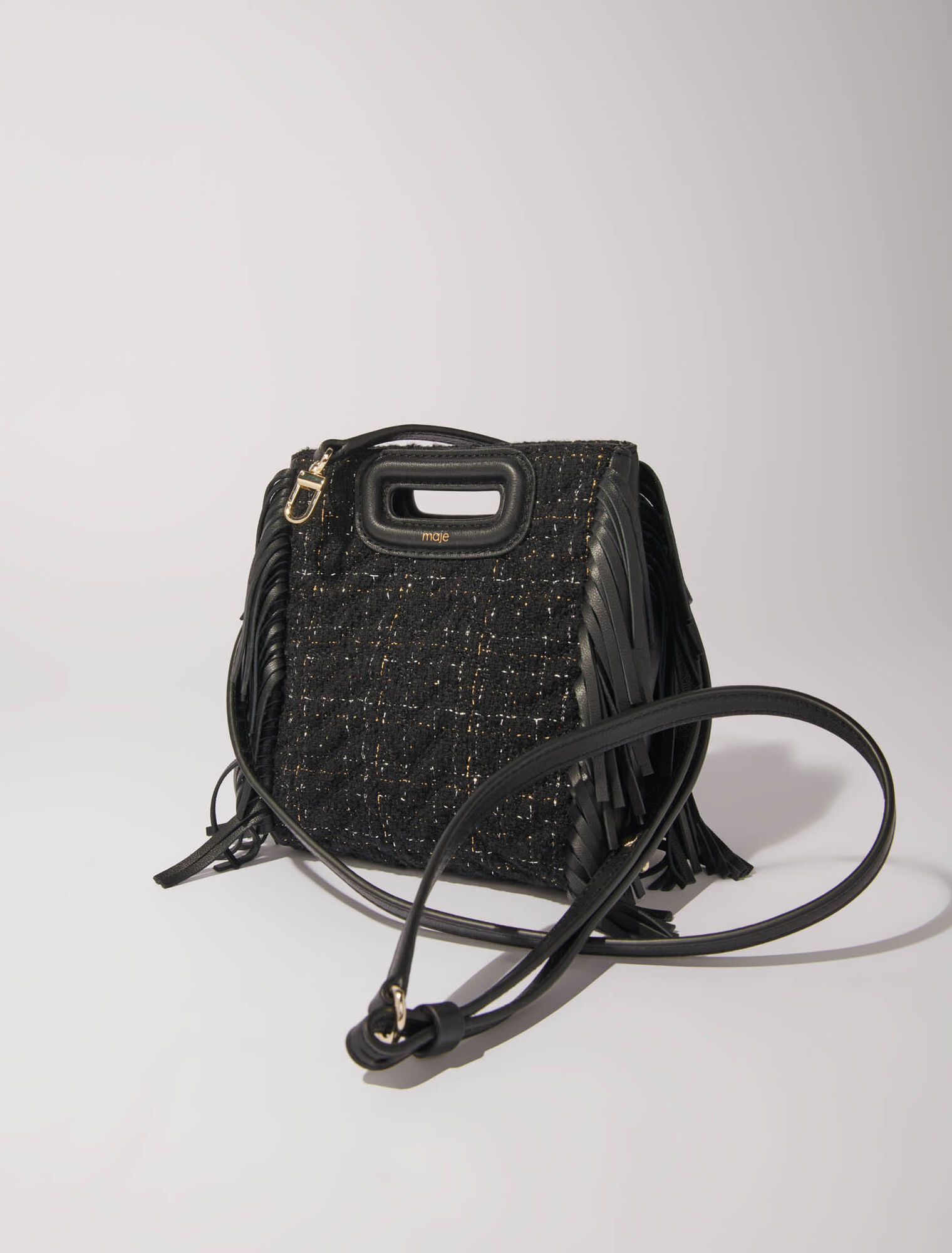 Mini-Tasche M aus gestepptem Tweed