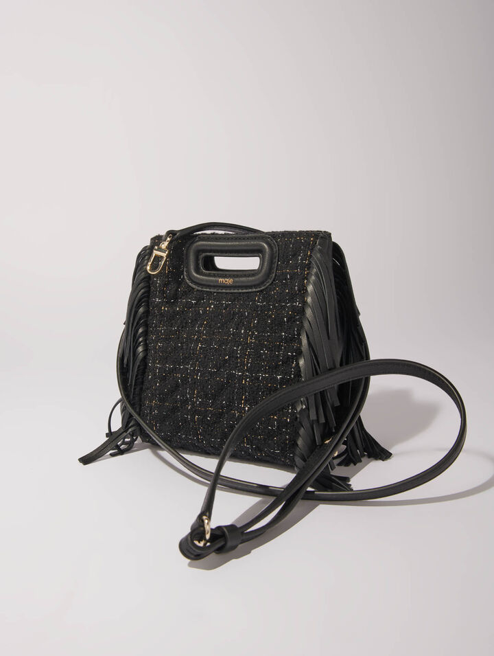Mini-Tasche M aus gestepptem Tweed