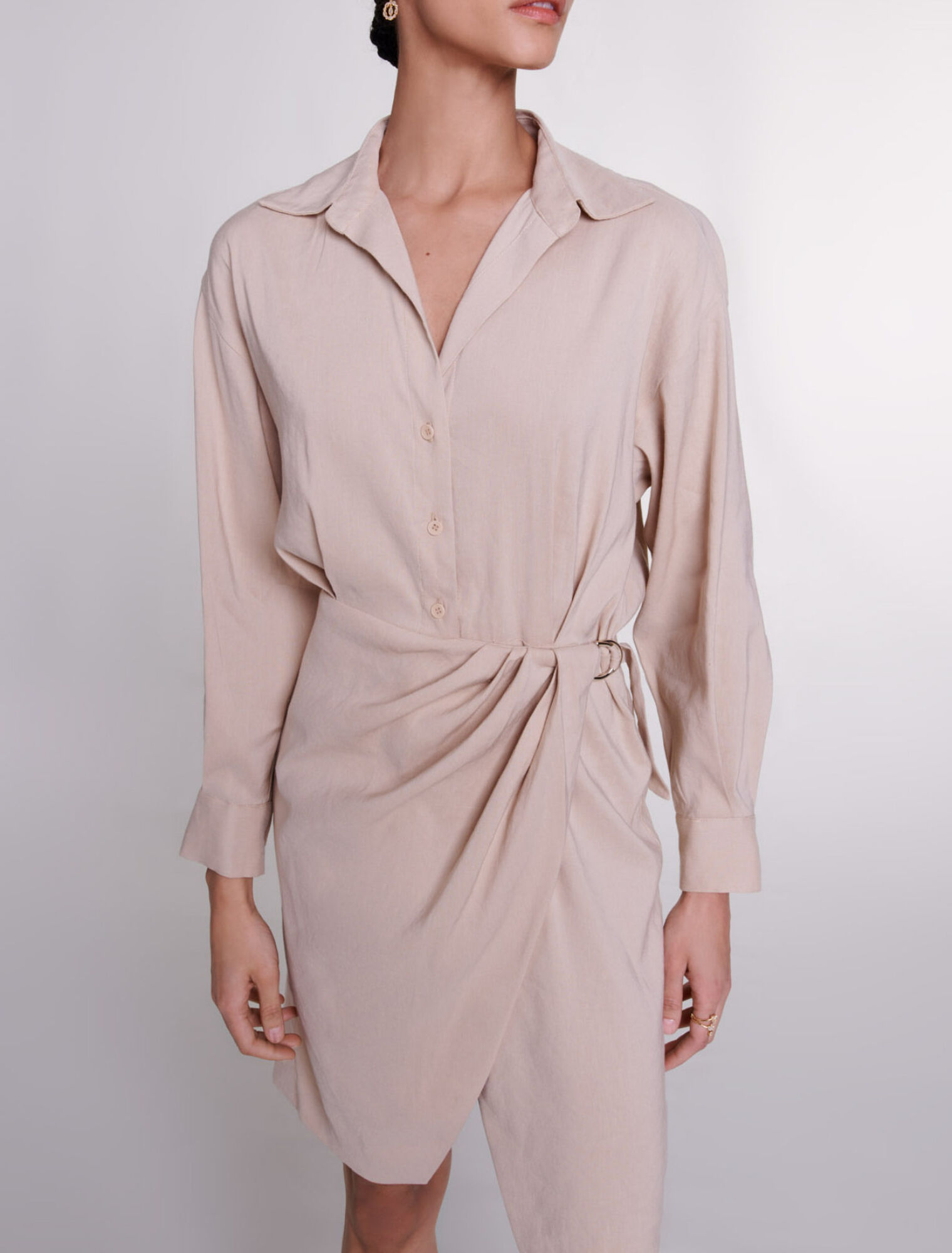 Midi-Kleid aus Leinen