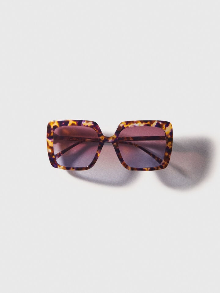 Eckige Sonnenbrille aus Acetat