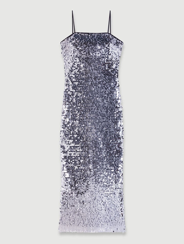 Langes Kleid mit Palletten