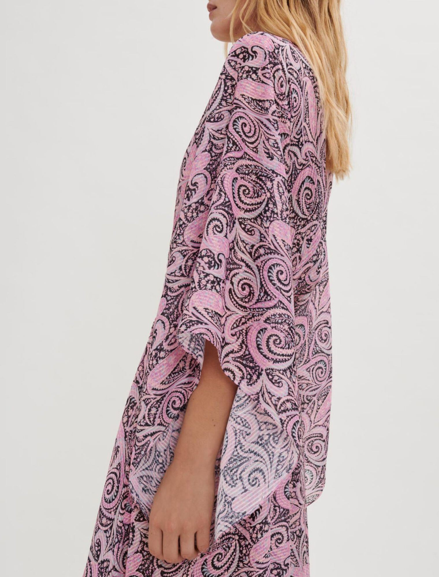 Fließendes Schalkleid mit Paisley-Print