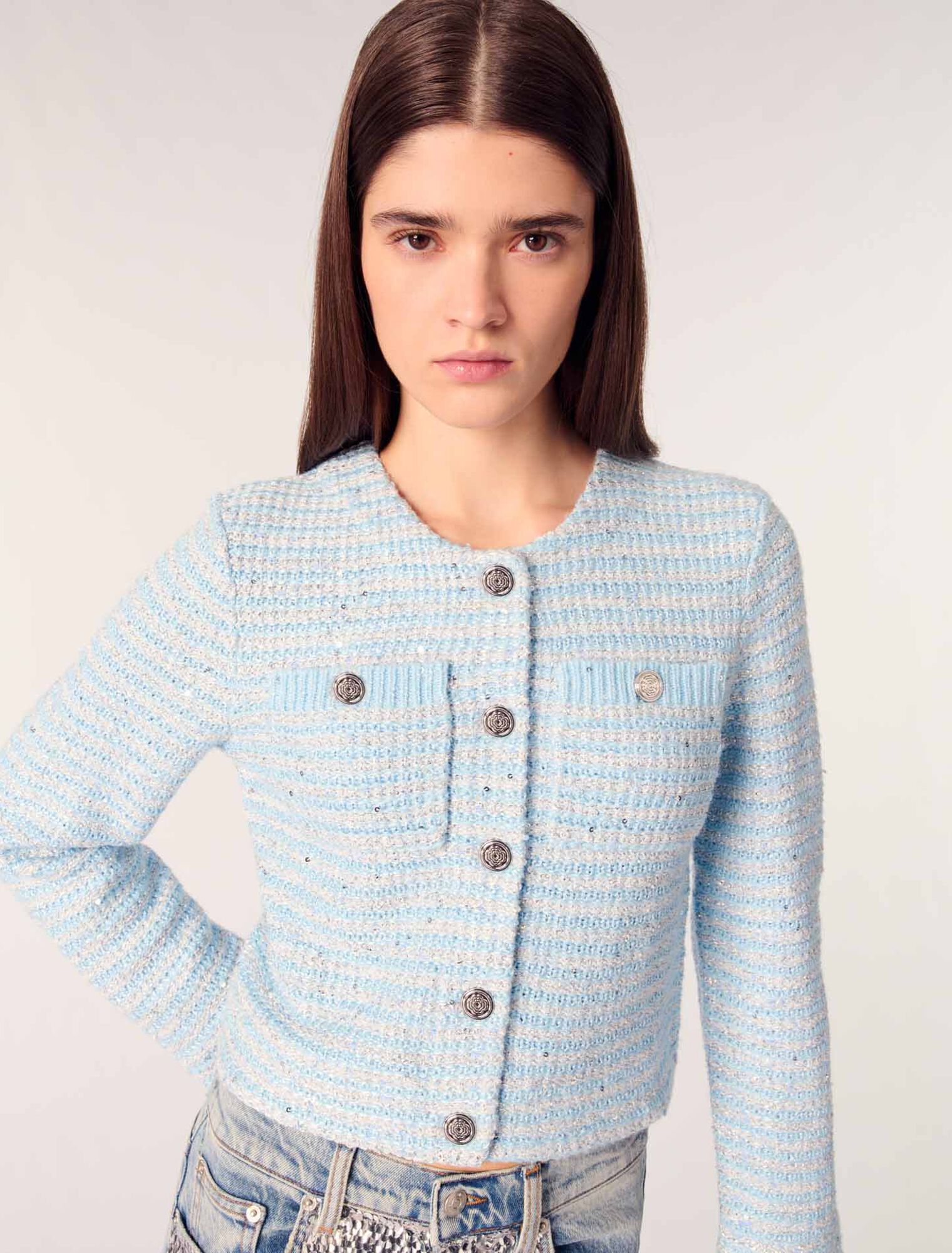 Cardigan mit Pailletten