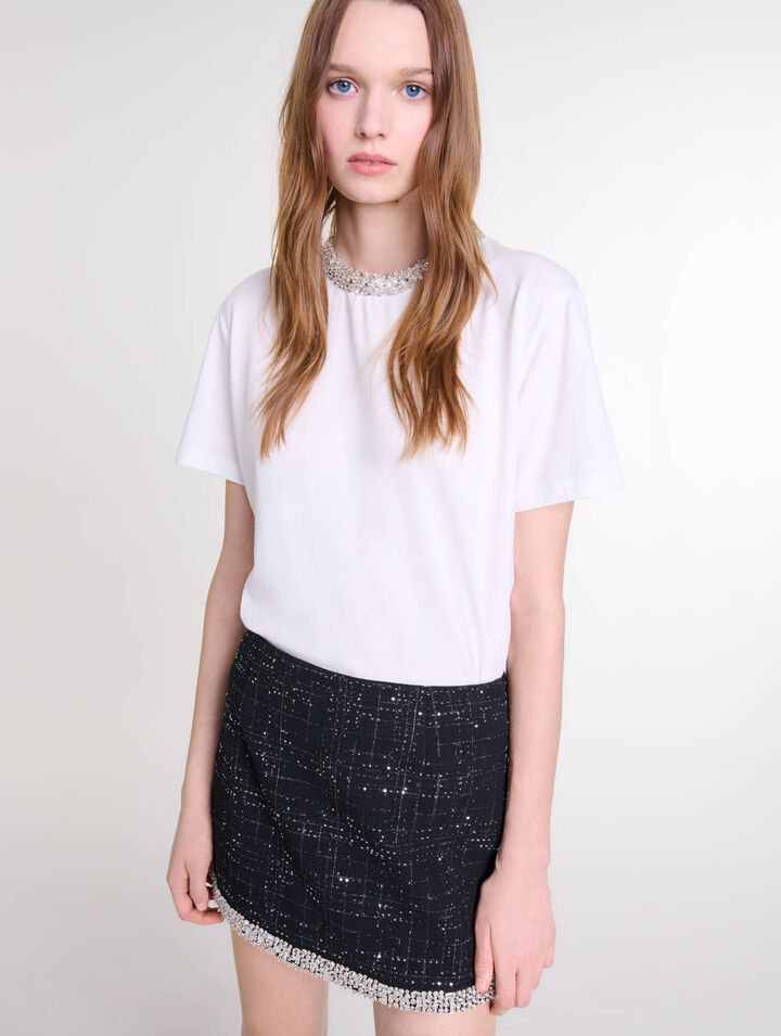Shorts-Rock mit Pailletten
