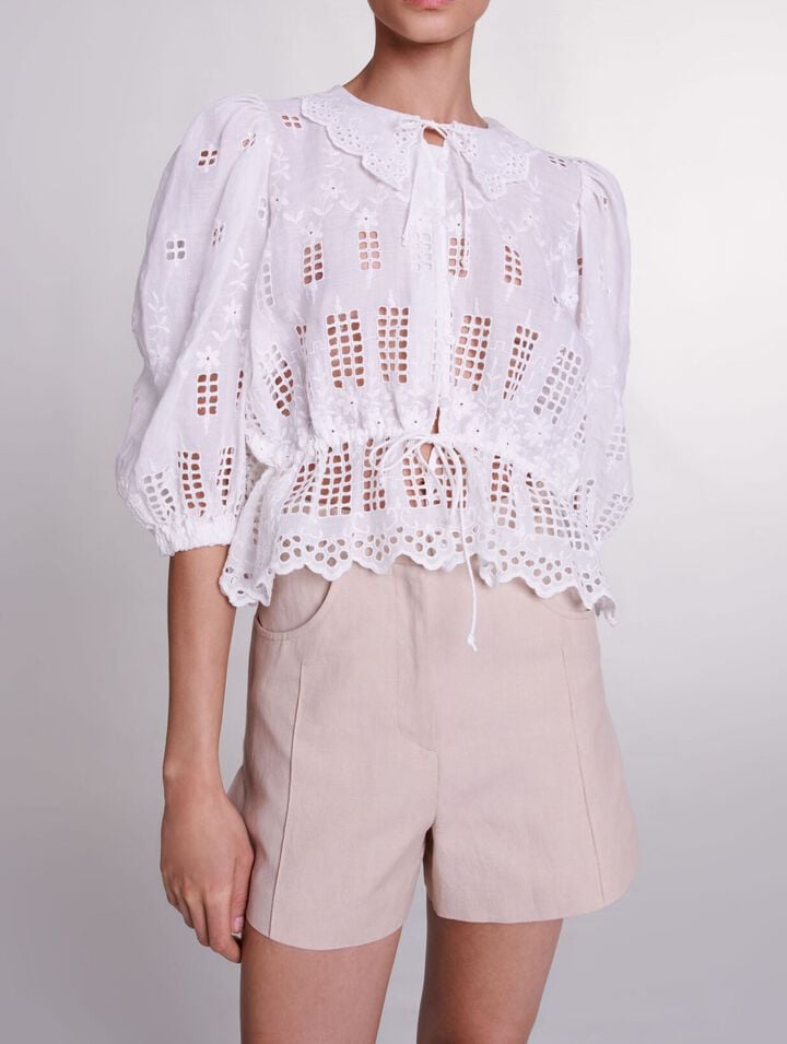 Shorts aus Leinen