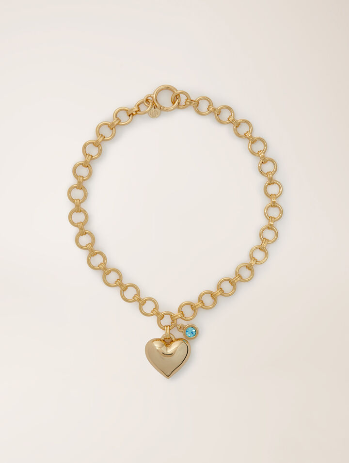 Goldfarbene Herz-Kette