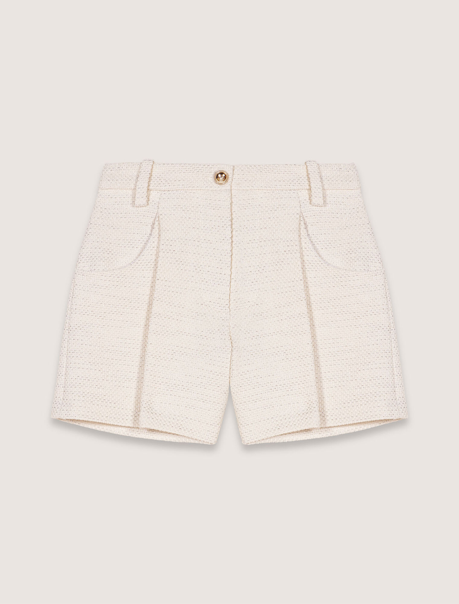 Shorts aus Tweed und Lurex