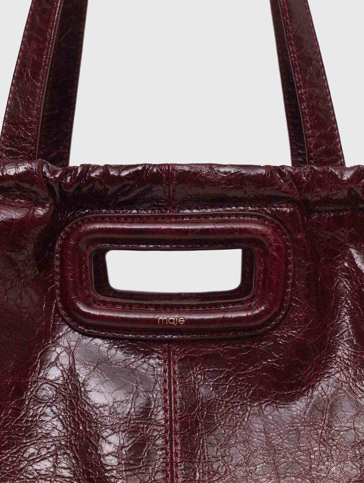 Tote-Tasche M aus Craquel&eacute;-Leder