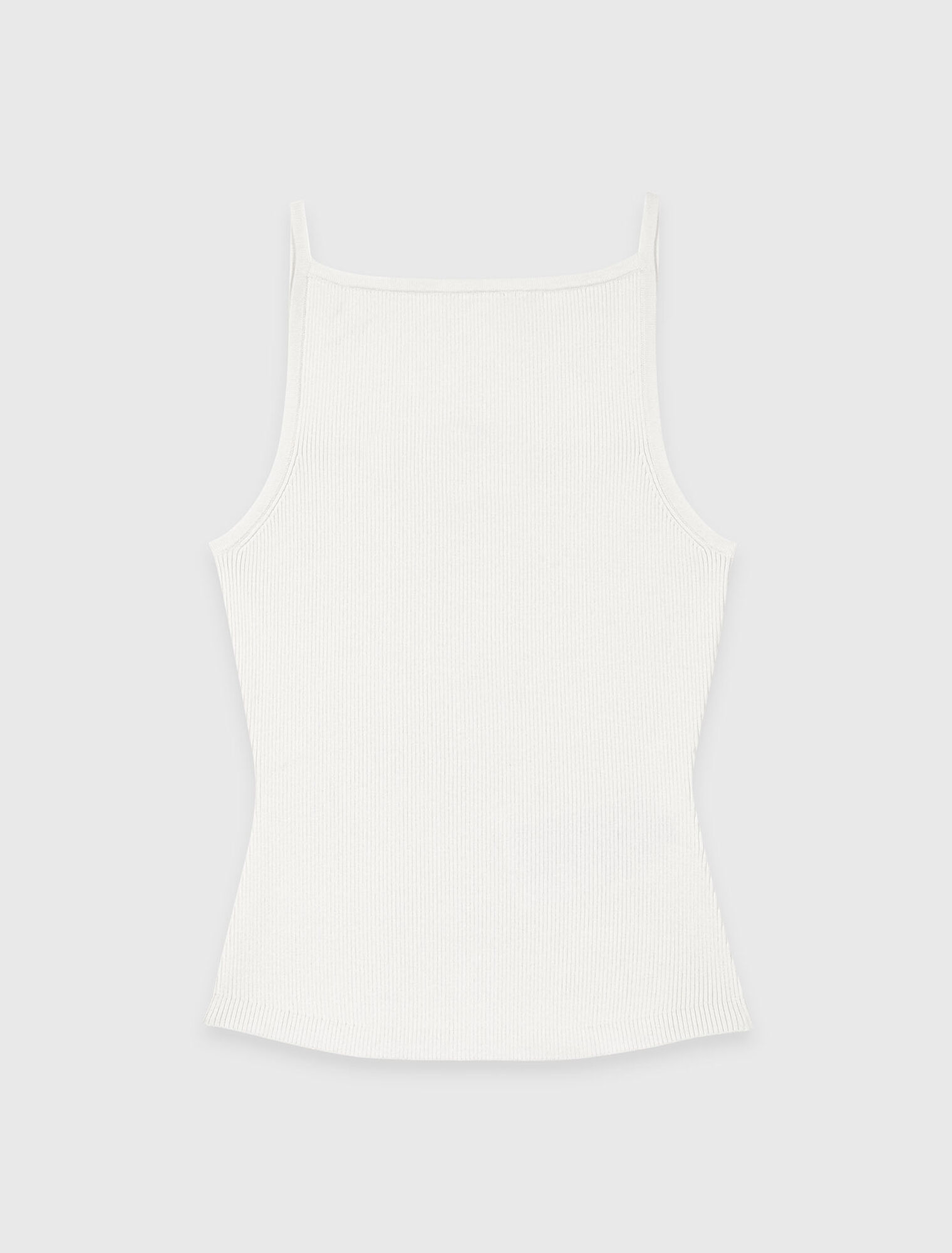 Top mit hohem, geradem Ausschnitt