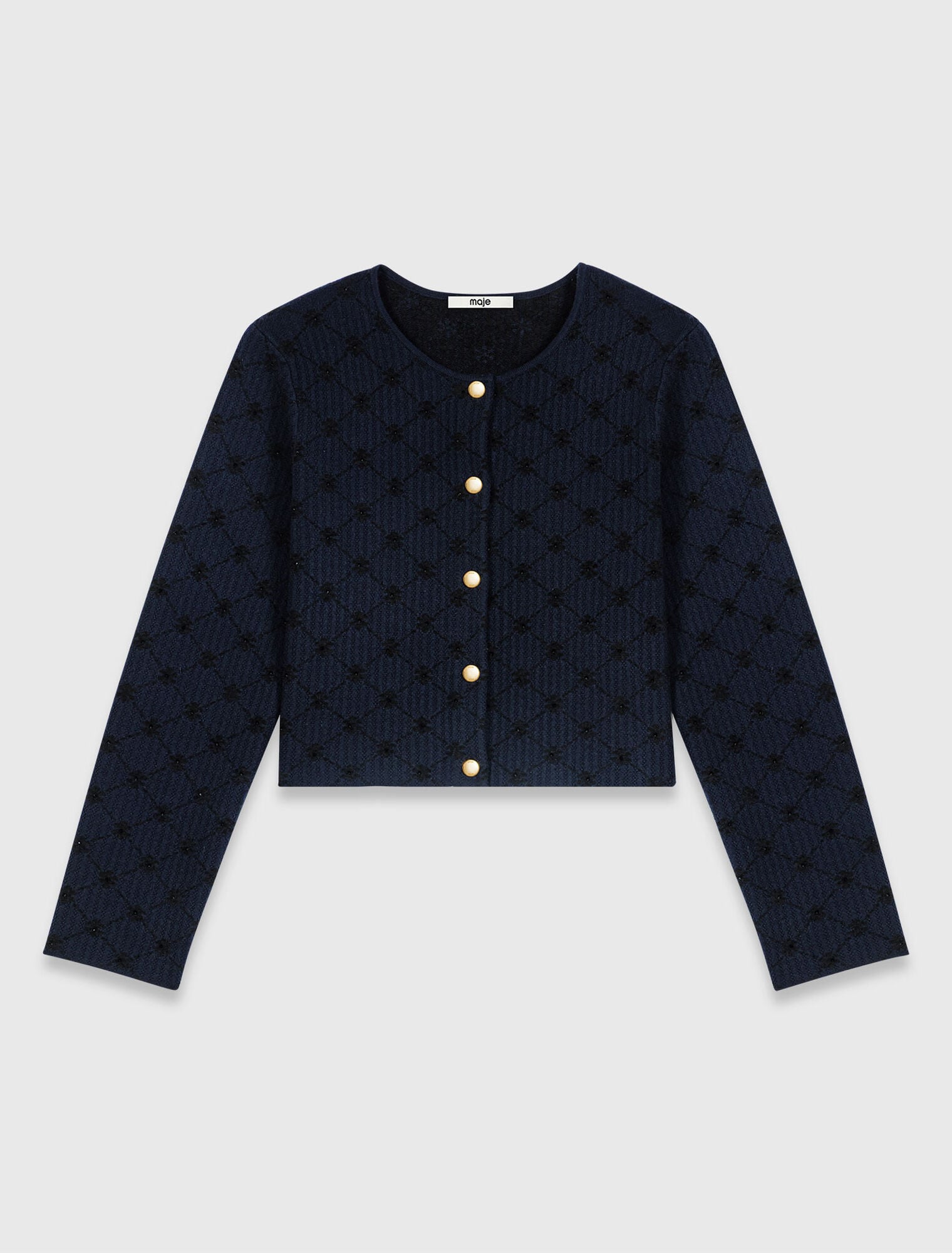 Jacquard-Cardigan mit Pailletten