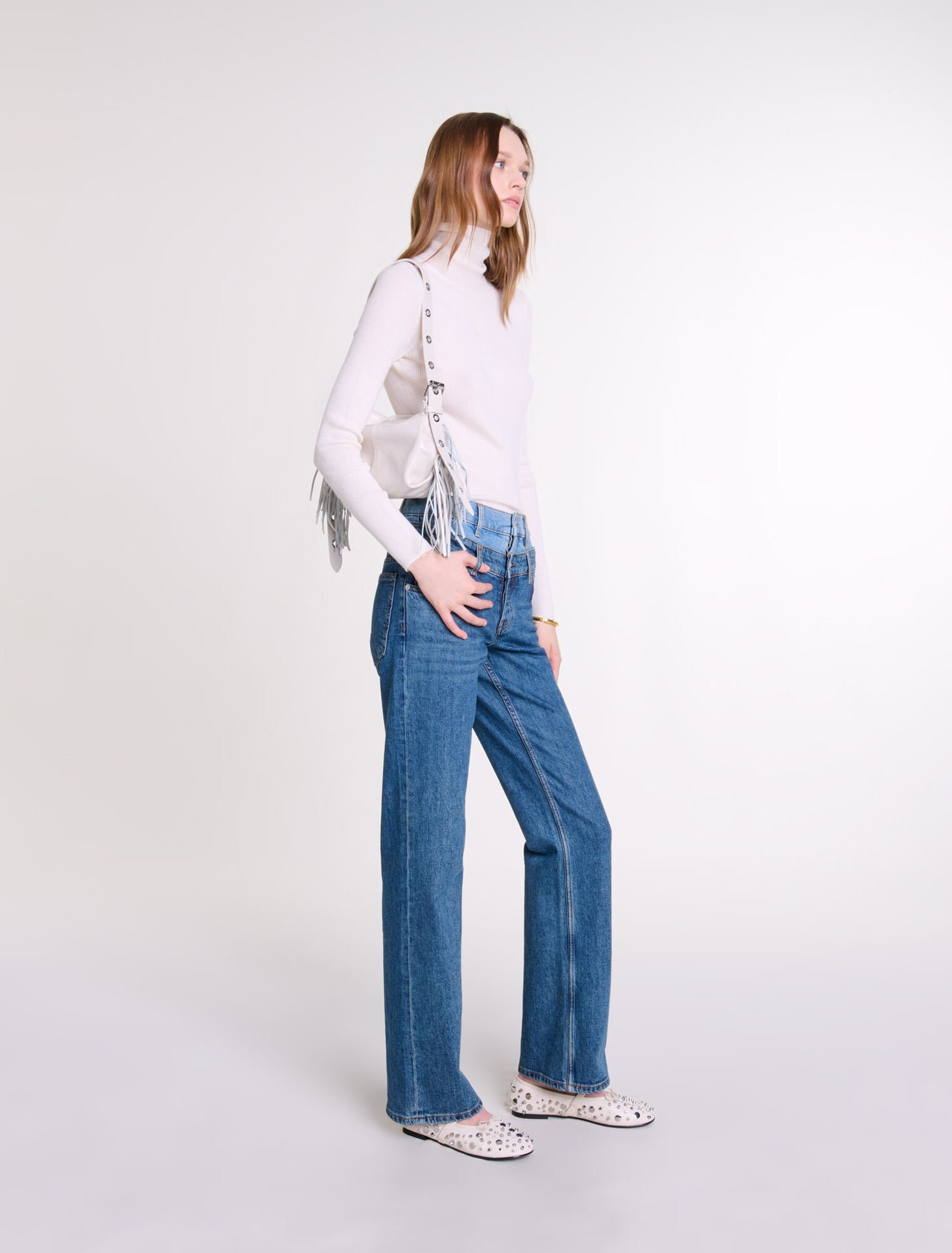 Jeans mit doppeltem Bund