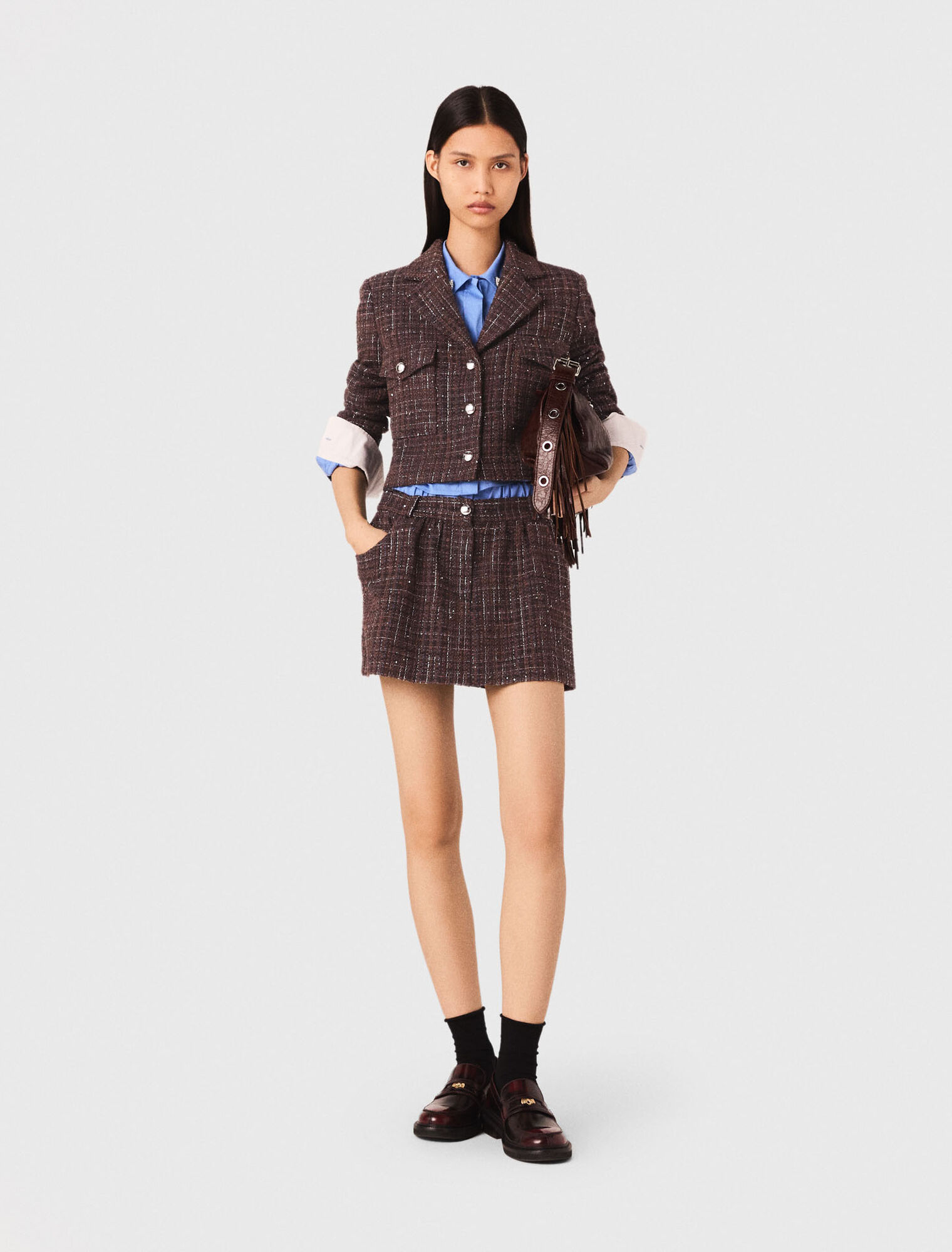 Kurze Tweedjacke