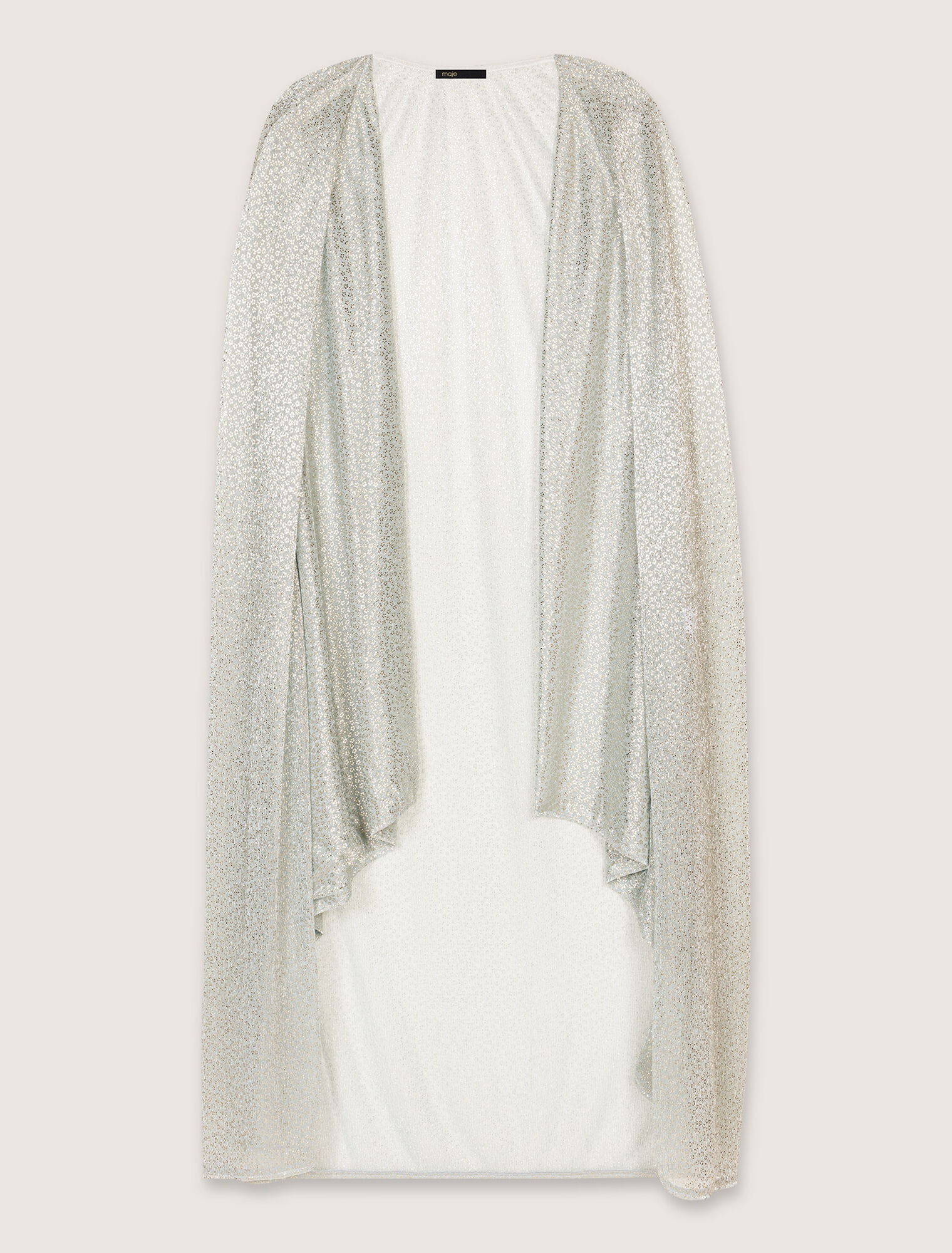 Langes Cape-Kleid aus Lurex
